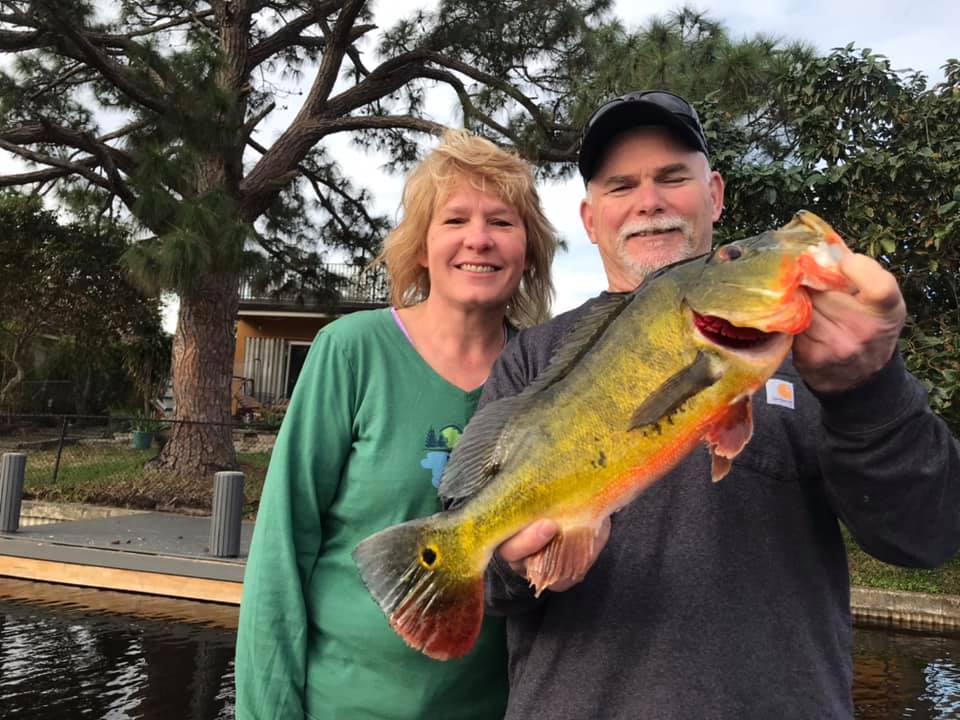 Russ with Peacock bass